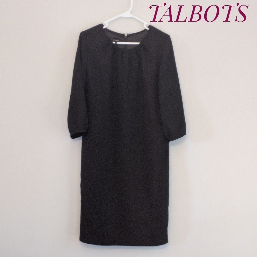 TALBOTS basic black dress size 6 below the knee